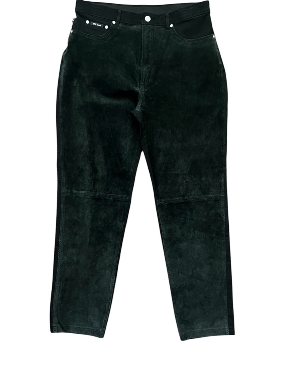 Vintage Votre Nom Olive Suede Front Pants Bootcut Y2K Stretch Back Size 46